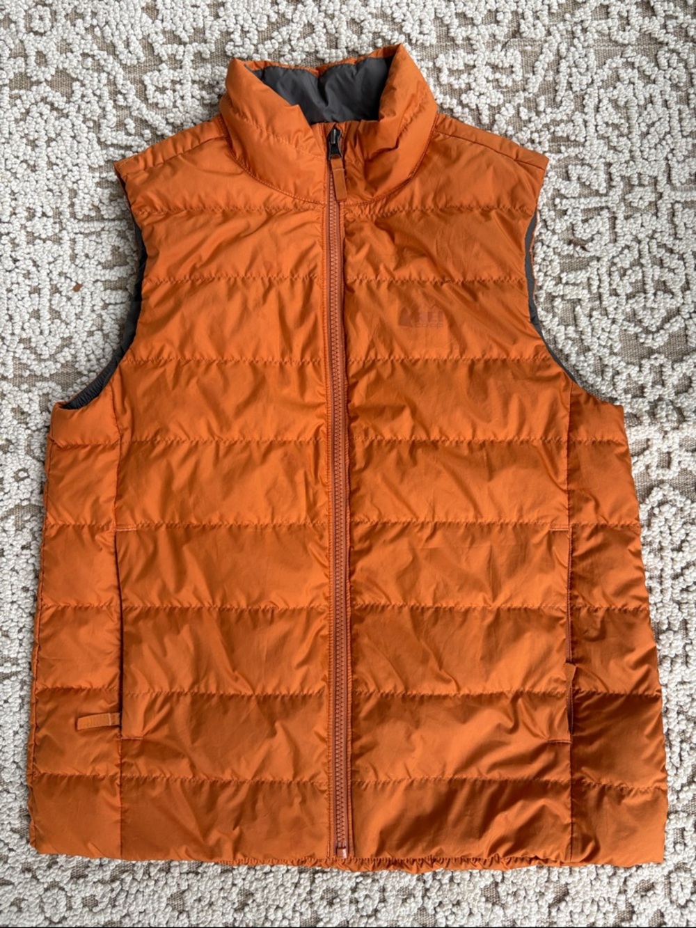 REI Co•op Orange Quilted Packable Puffer Vest Size XL